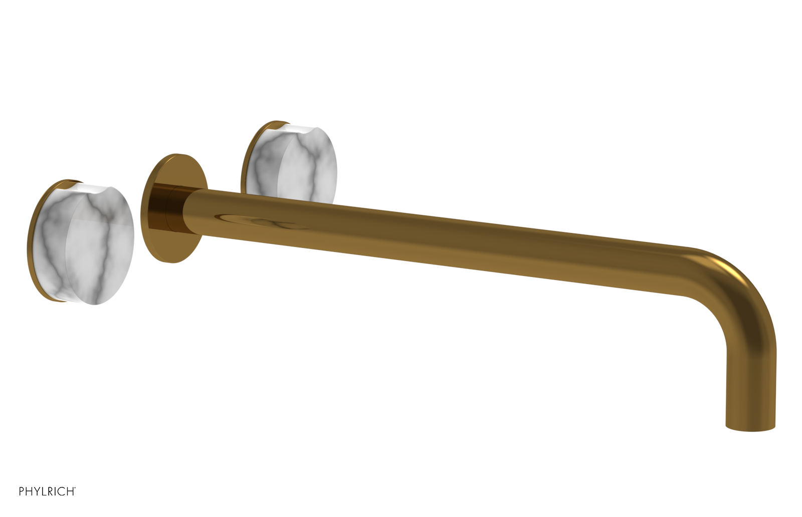 CIRC - 14" Wall Tub Set - White Marble Handles 250-58-14