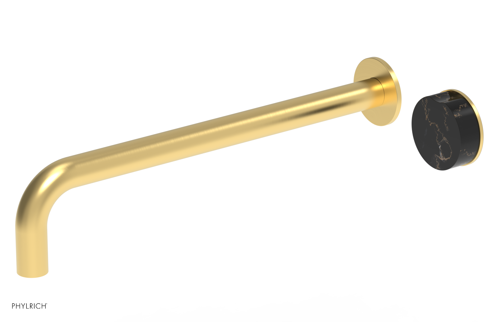 CIRC - 14" Single Handle Wall Lavatory Set - Black Marble Handle 250-17-14