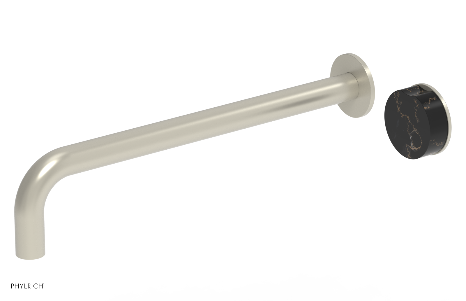 CIRC - 14" Single Handle Wall Lavatory Set - Black Marble Handle 250-17-14