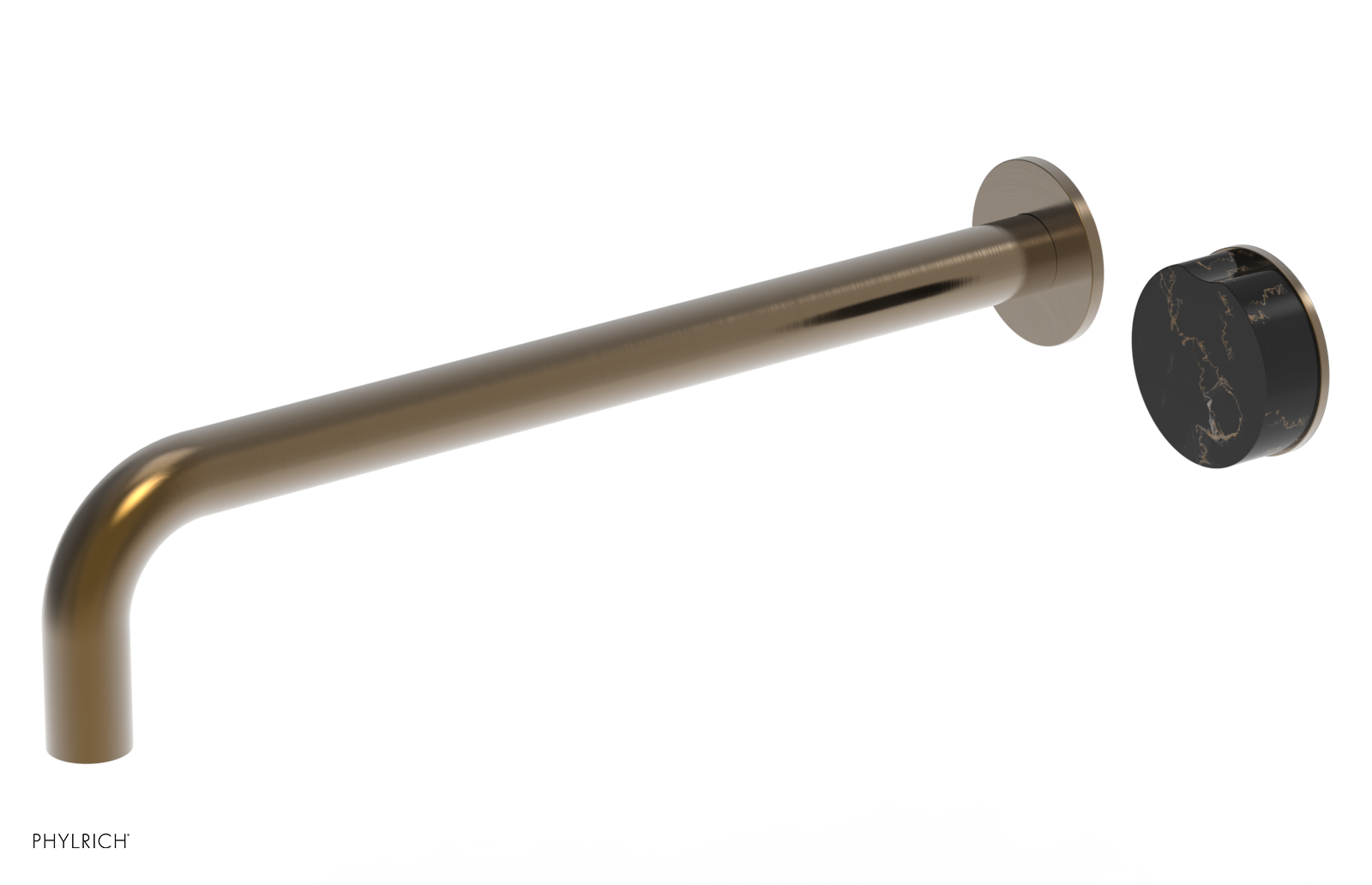 CIRC - 14" Single Handle Wall Lavatory Set - Black Marble Handle 250-17-14