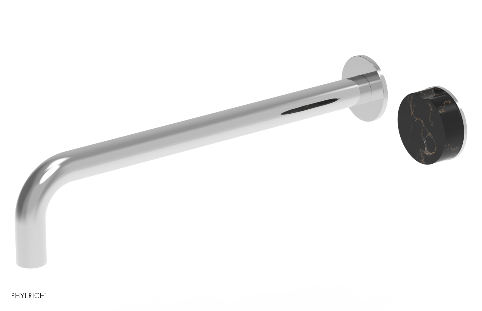 CIRC - 14" Single Handle Wall Lavatory Set - Black Marble Handle 250-17-14