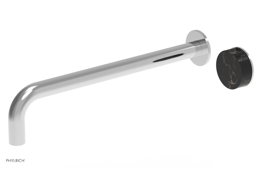 CIRC - 14" Single Handle Wall Lavatory Set - Black Marble Handle 250-17-14