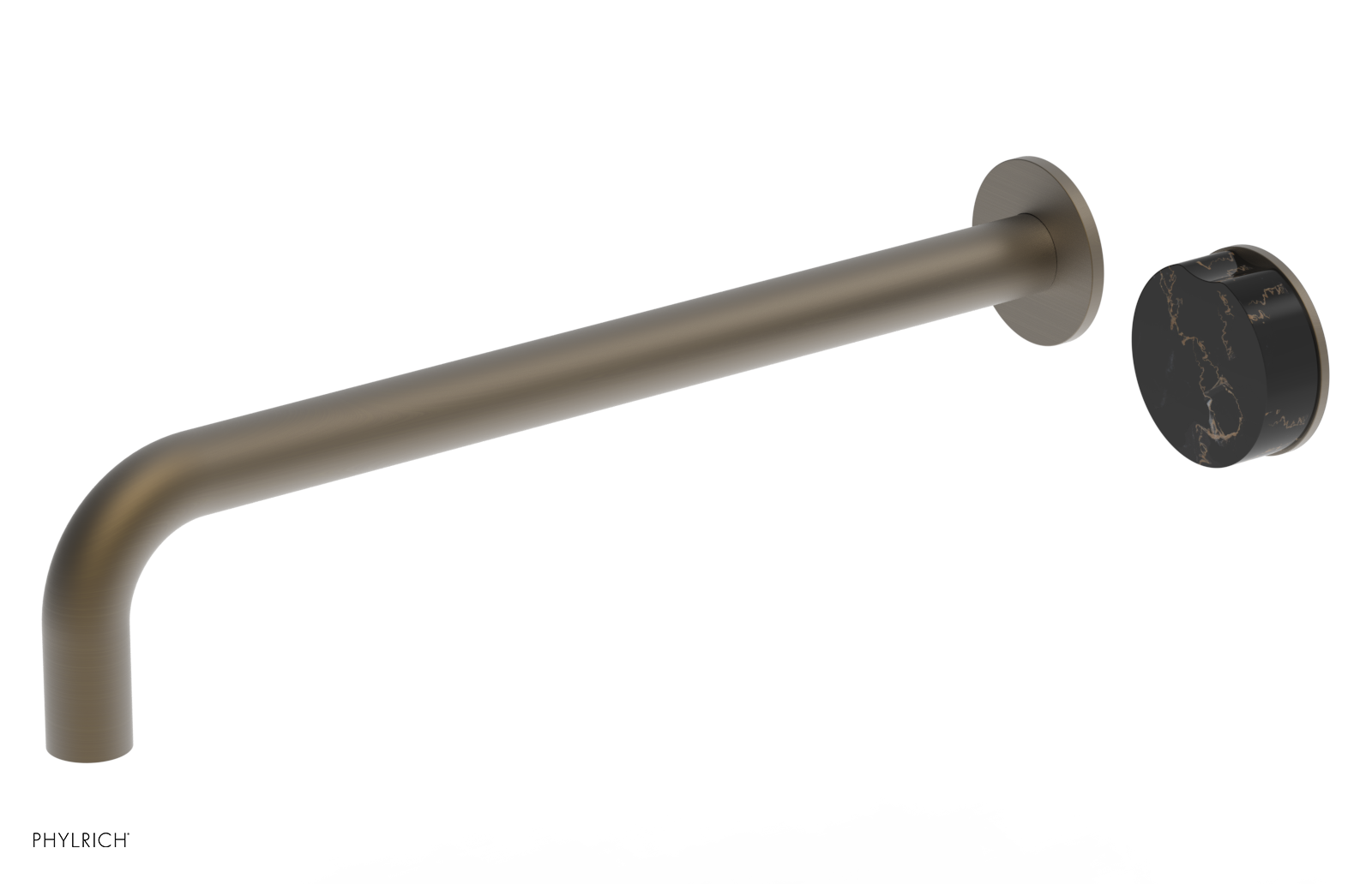 CIRC - 14" Single Handle Wall Lavatory Set - Black Marble Handle 250-17-14