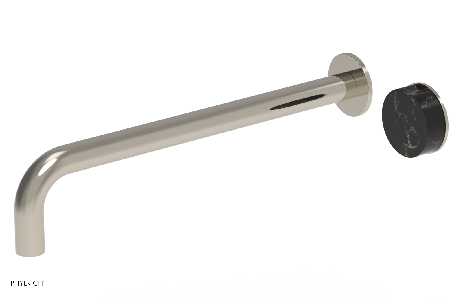 CIRC - 14" Single Handle Wall Lavatory Set - Black Marble Handle 250-17-14