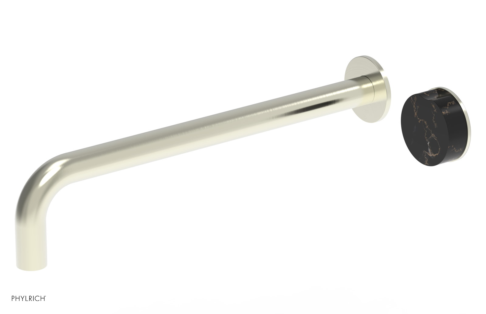 CIRC - 14" Single Handle Wall Lavatory Set - Black Marble Handle 250-17-14