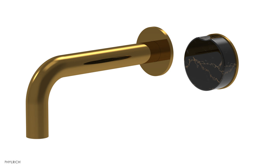 CIRC - Single Handle Wall Lavatory Set - Black Marble Handle 250-17