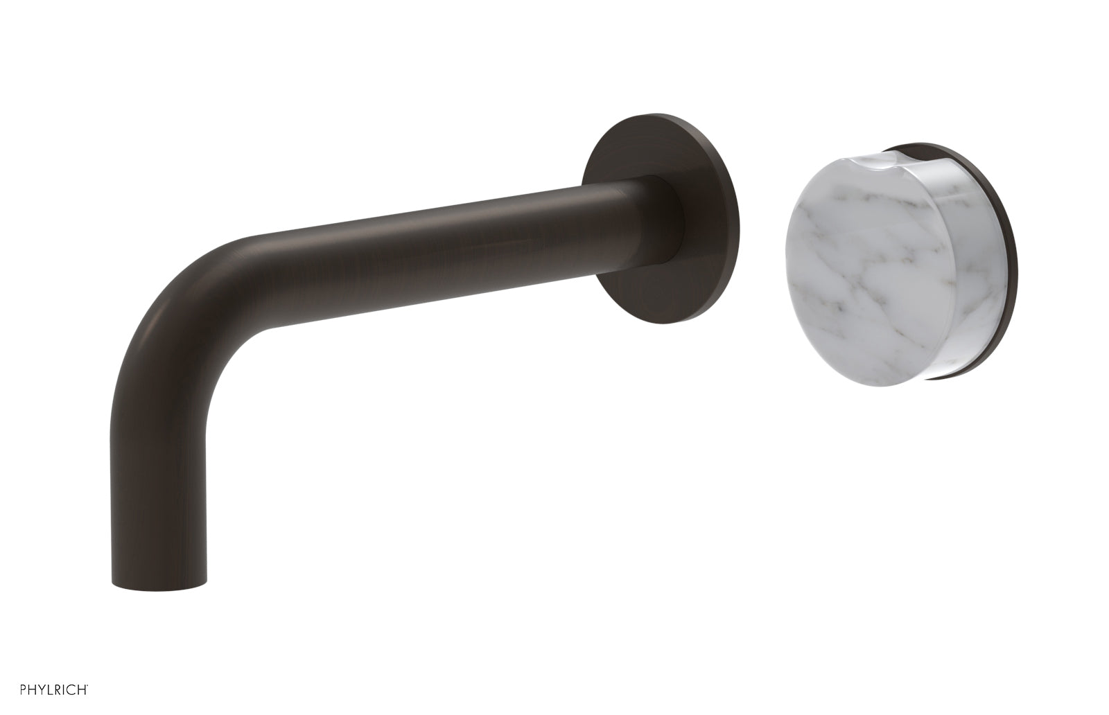 CIRC - Single Handle Wall Lavatory Set - White Marble Handle 250-17