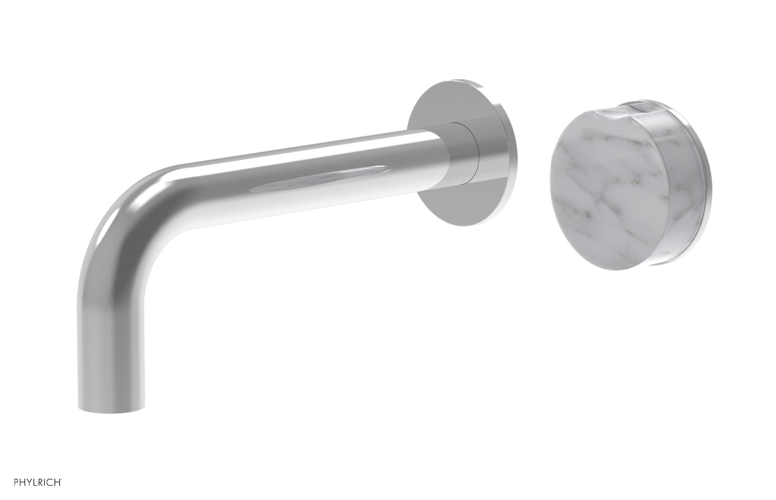CIRC - Single Handle Wall Lavatory Set - White Marble Handle 250-17