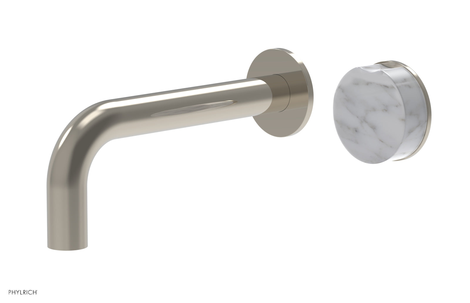 CIRC - Single Handle Wall Lavatory Set - White Marble Handle 250-17