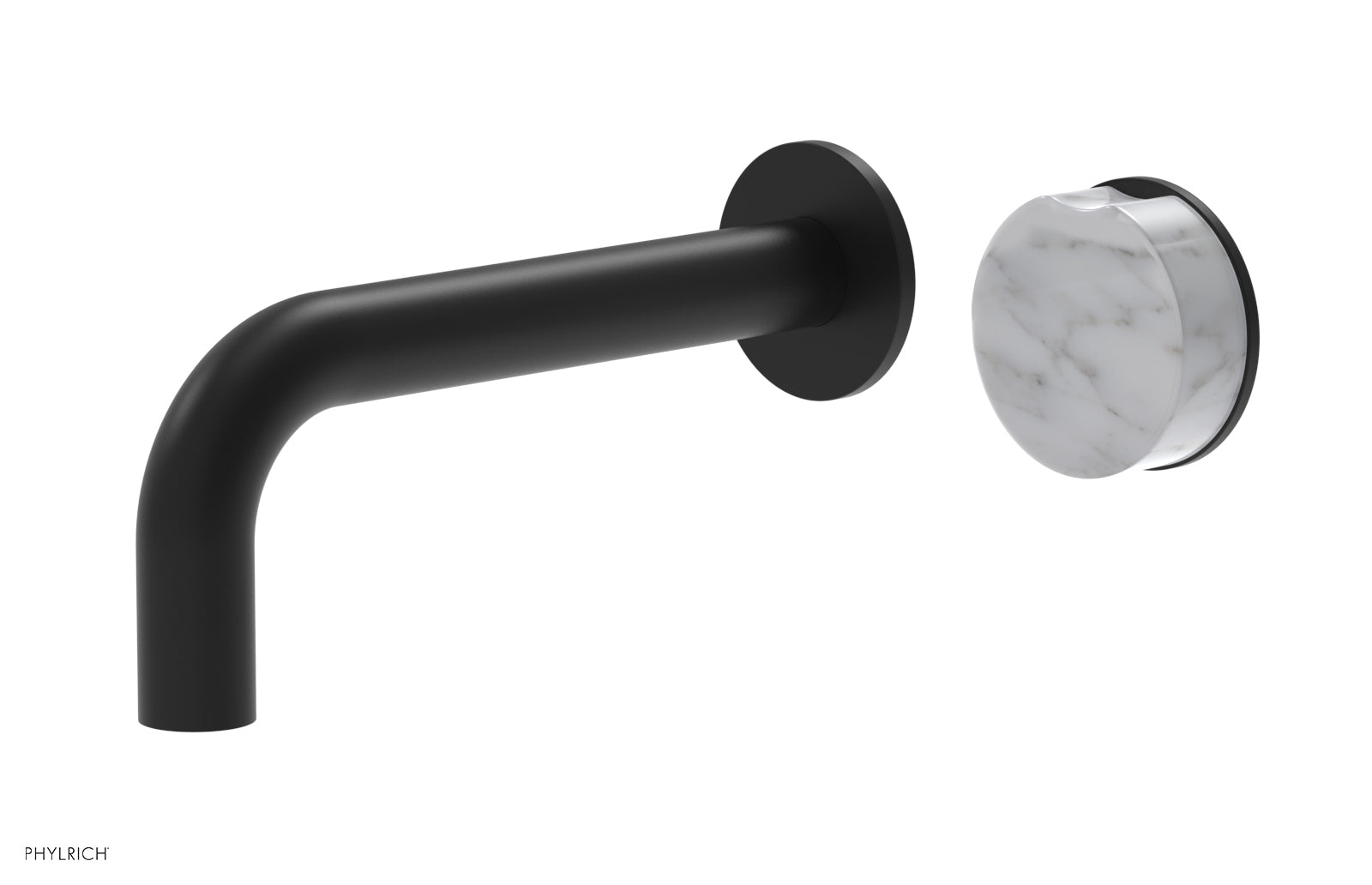 CIRC - Single Handle Wall Lavatory Set - White Marble Handle 250-17