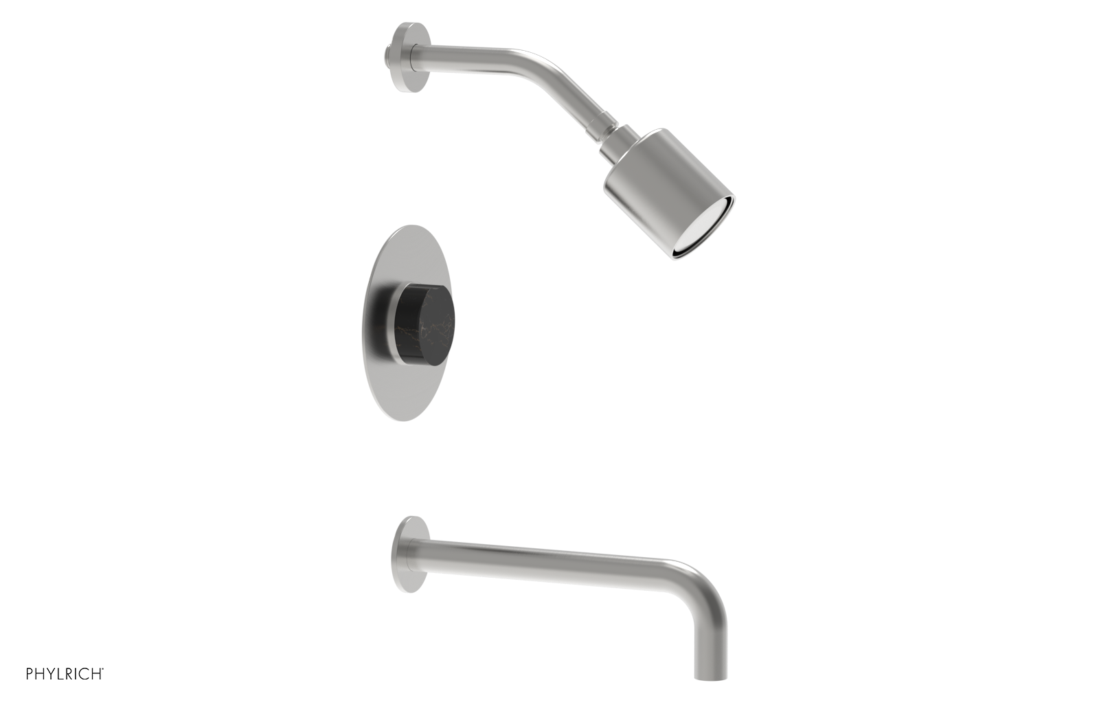 CIRC 10" Pressure Balance Tub and Shower Set - Marble Handle 250-28-10