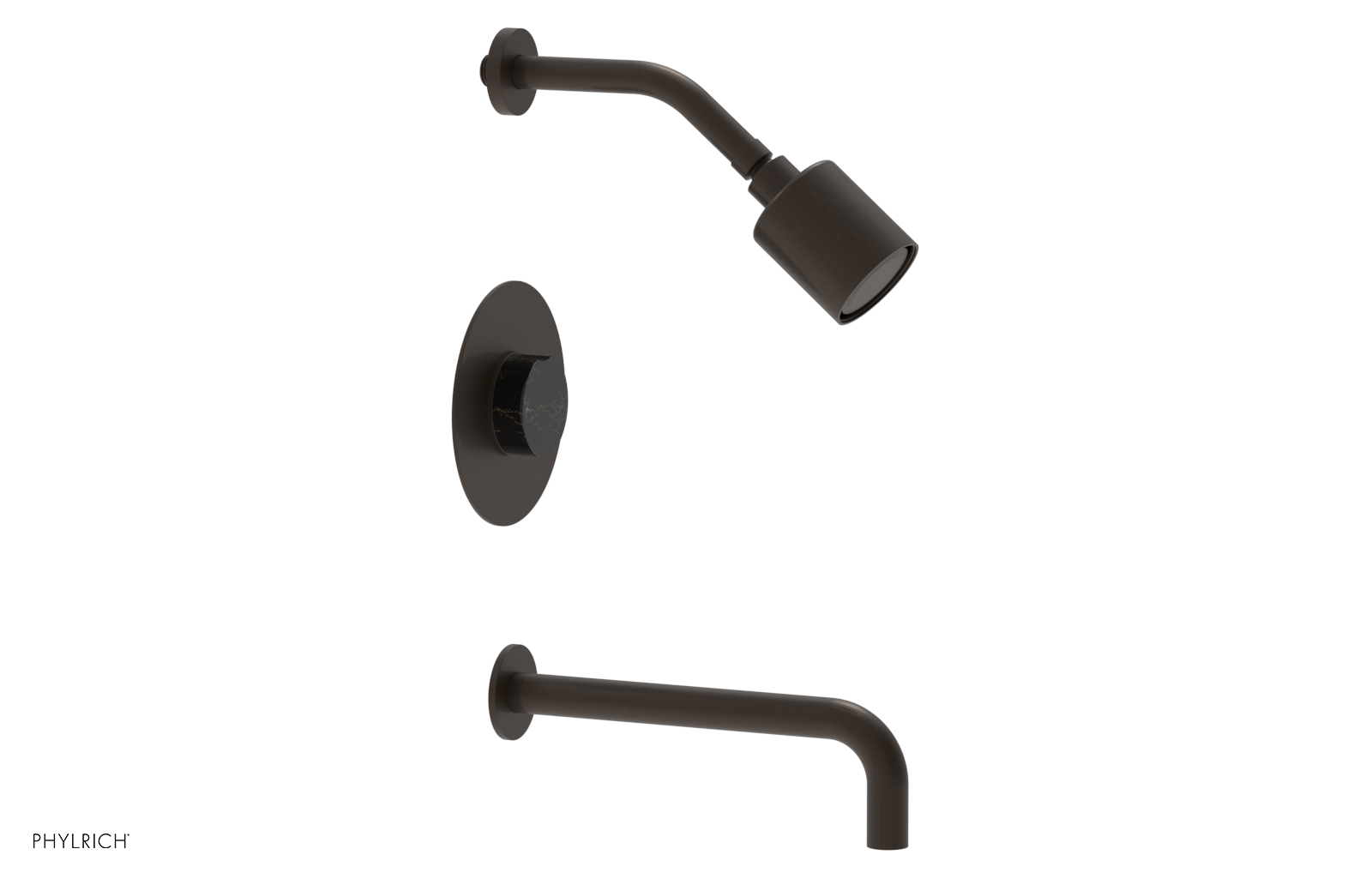 CIRC 10" Pressure Balance Tub and Shower Set - Marble Handle 250-28-10