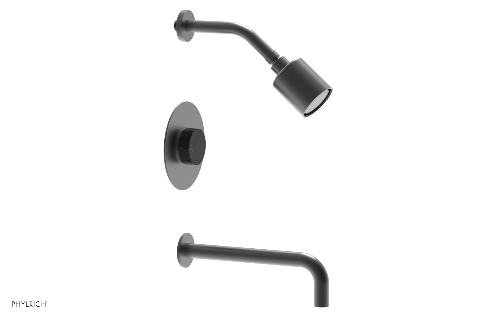 CIRC 10" Pressure Balance Tub and Shower Set - Marble Handle 250-28-10