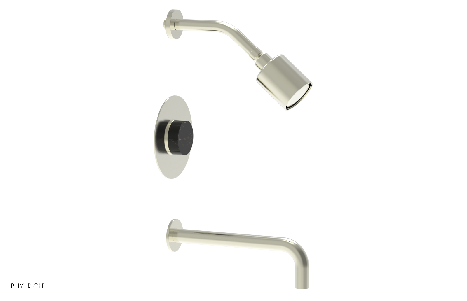 CIRC 10" Pressure Balance Tub and Shower Set - Marble Handle 250-28-10