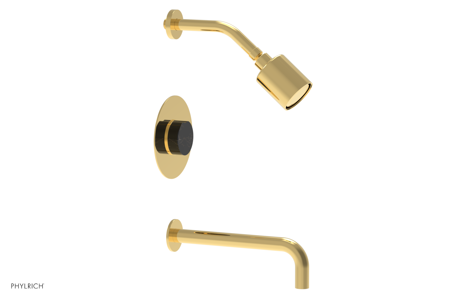 CIRC 10" Pressure Balance Tub and Shower Set - Marble Handle 250-28-10