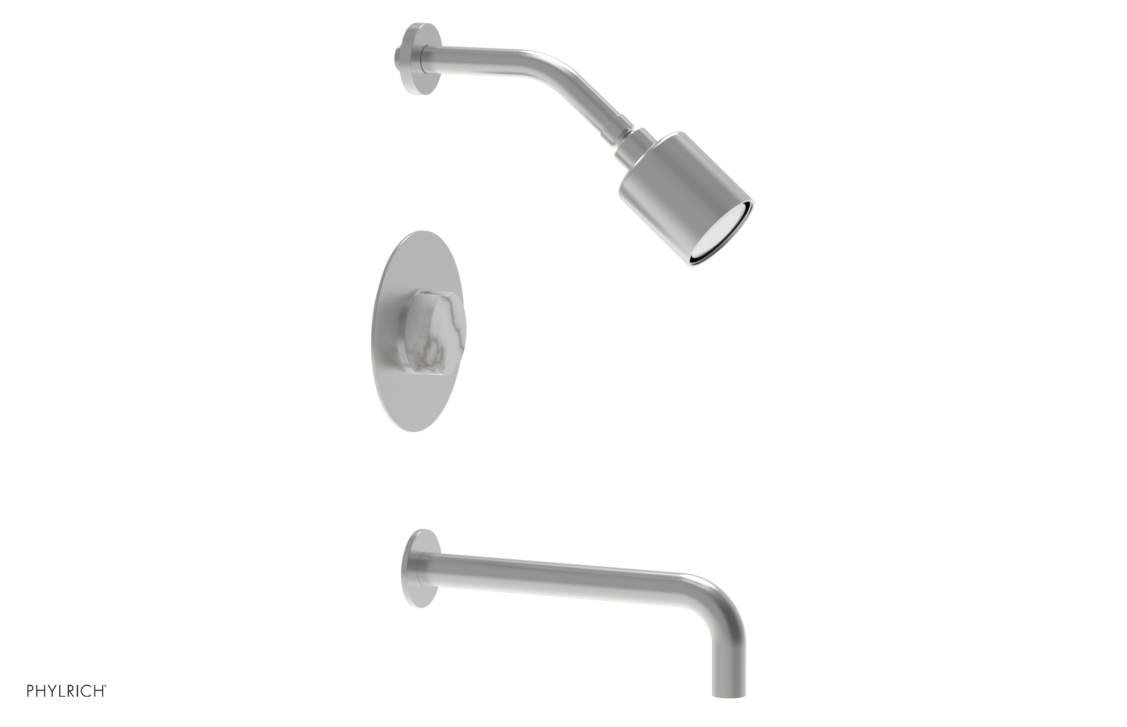 CIRC 10" Pressure Balance Tub and Shower Set - Marble Handle 250-28-10