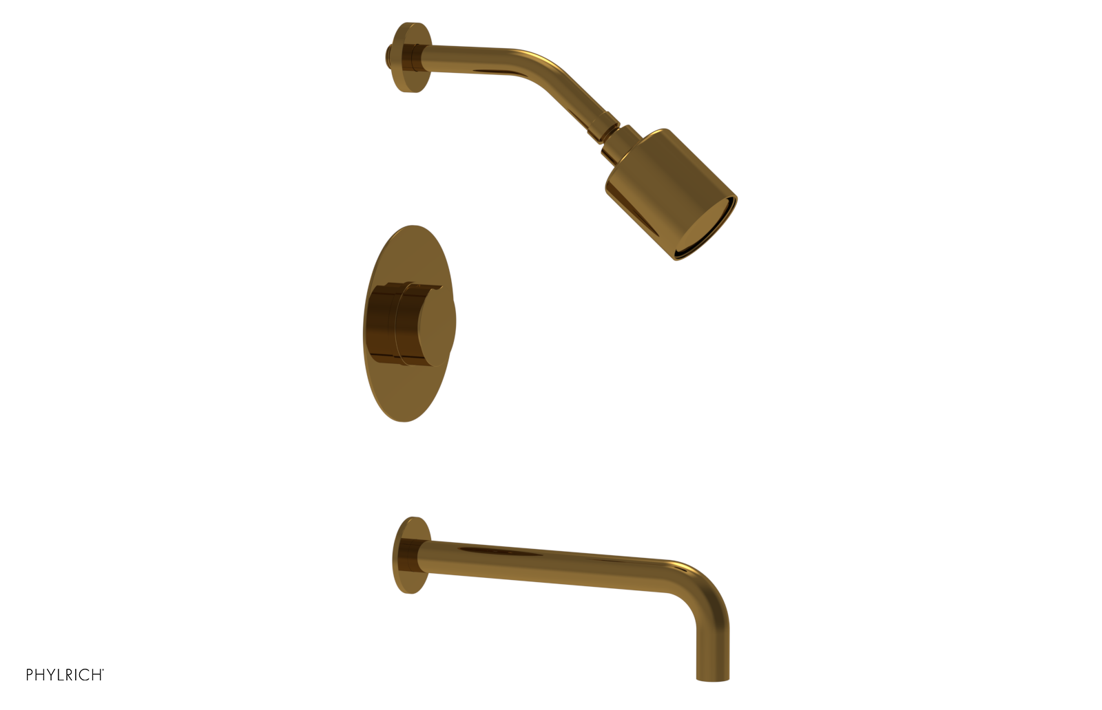 CIRC 10" Pressure Balance Tub and Shower Set - Round Handle 250-26-10