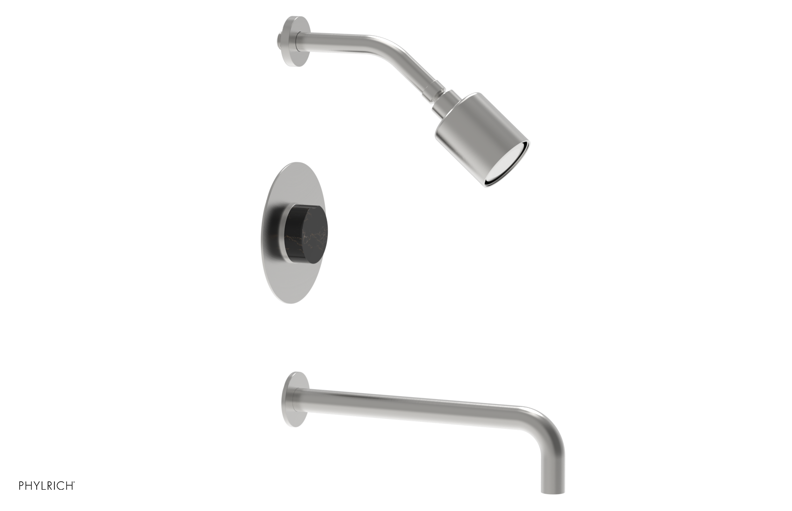 CIRC 12" Pressure Balance Tub and Shower Set - Marble Handle 250-28-12