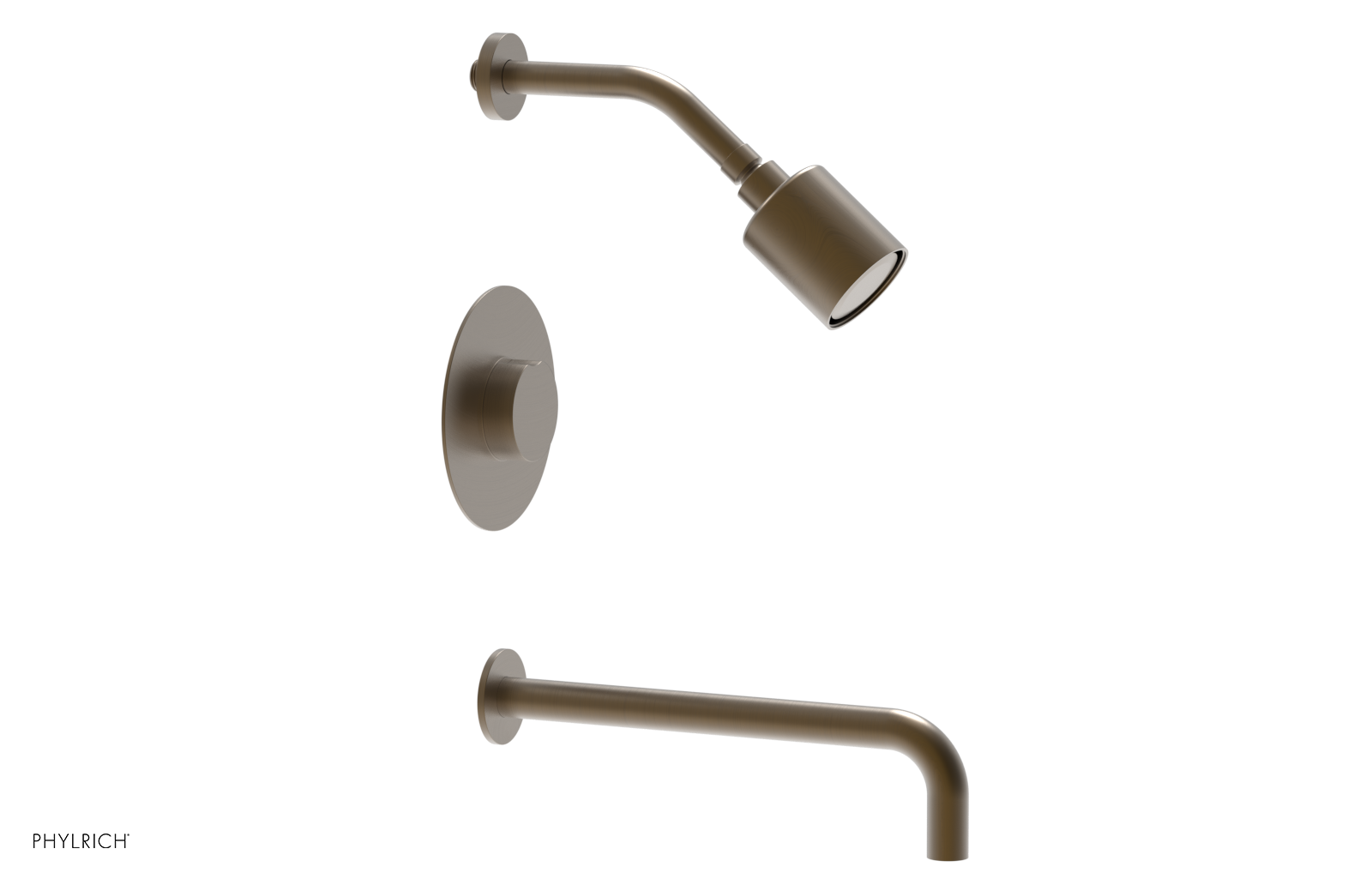 CIRC 12" Pressure Balance Tub and Shower Set - Round Handle 250-26-12