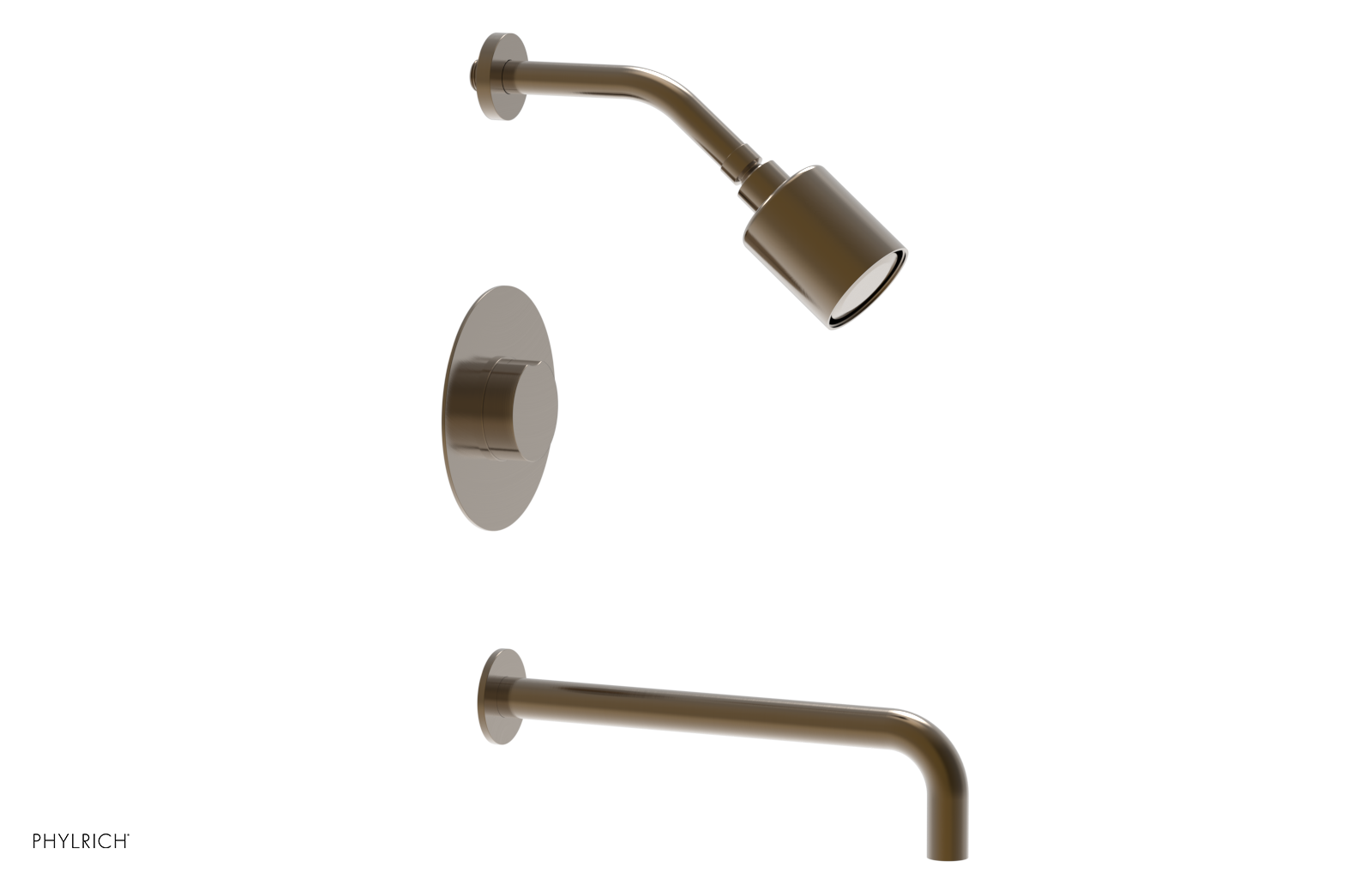 CIRC 12" Pressure Balance Tub and Shower Set - Round Handle 250-26-12