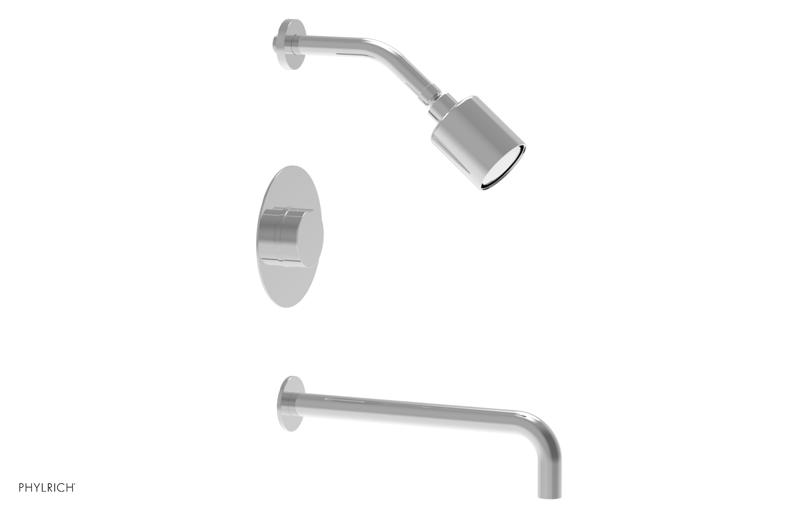 CIRC 12" Pressure Balance Tub and Shower Set - Round Handle 250-26-12