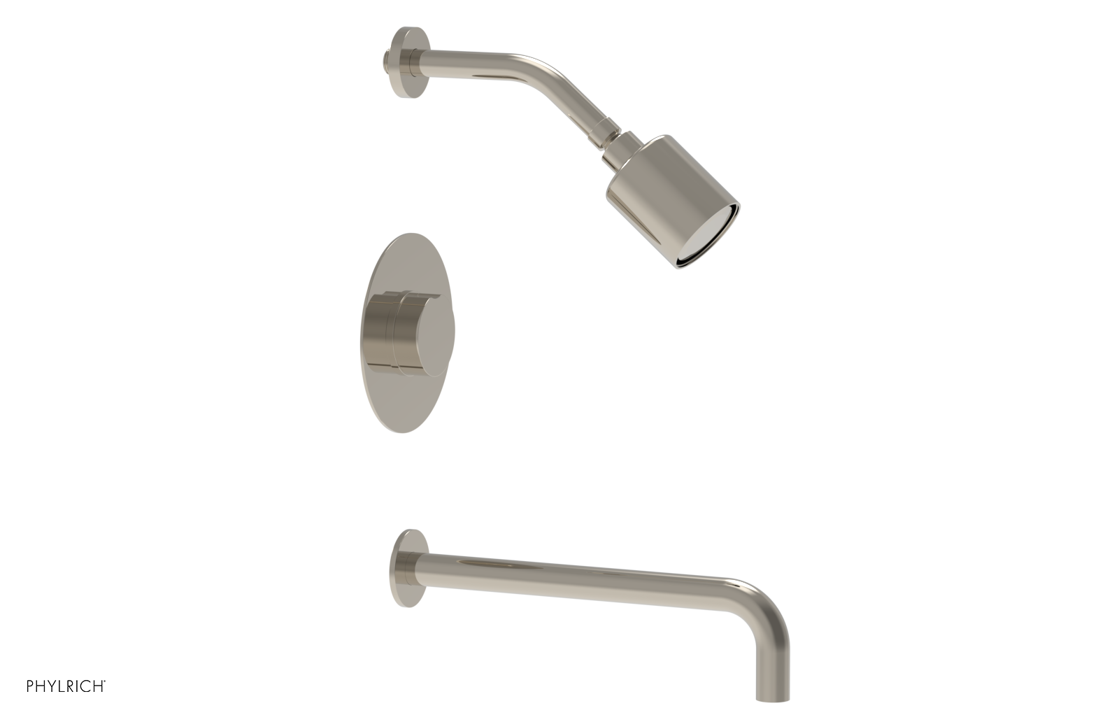 CIRC 12" Pressure Balance Tub and Shower Set - Round Handle 250-26-12