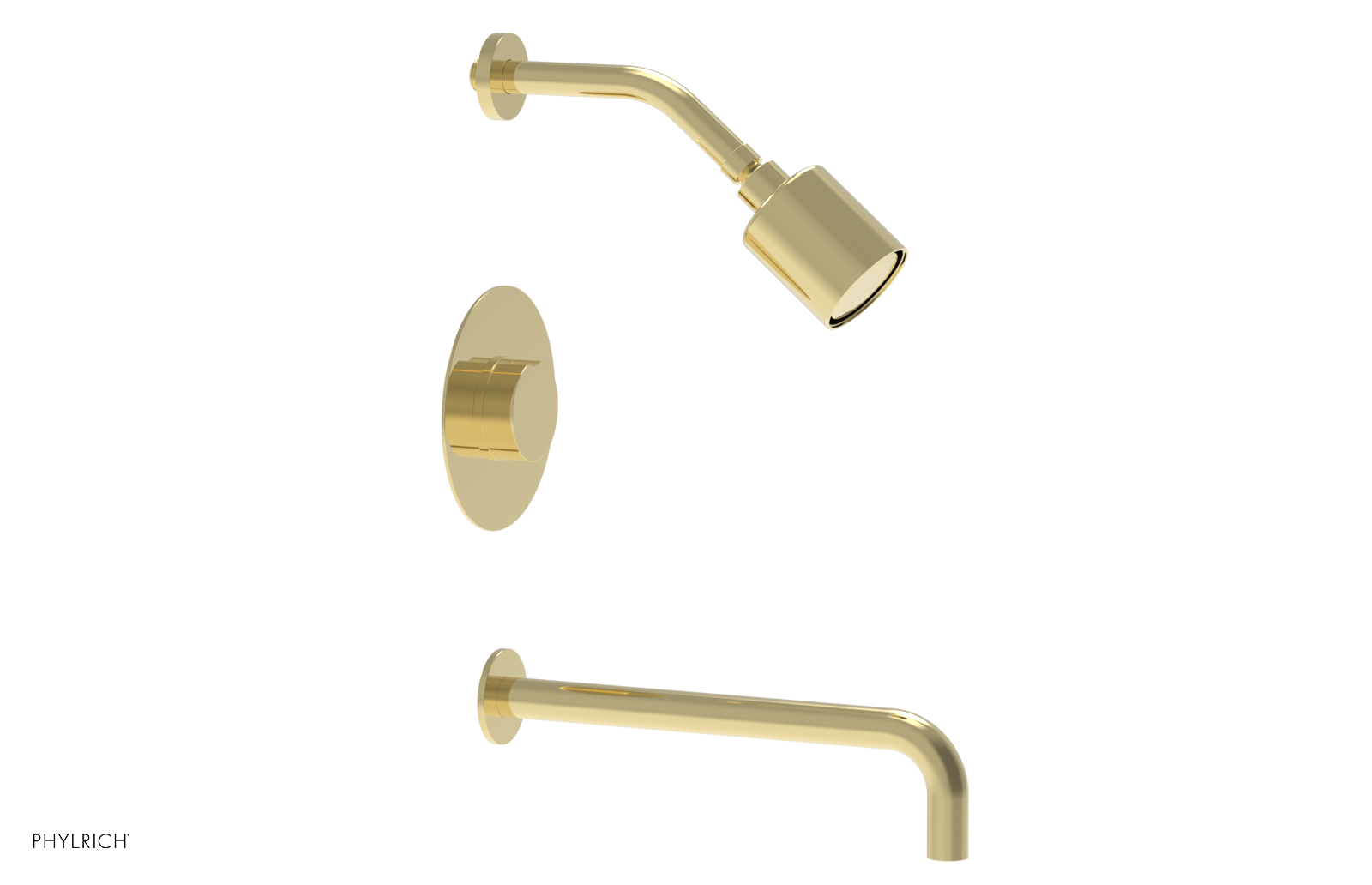 CIRC 12" Pressure Balance Tub and Shower Set - Round Handle 250-26-12