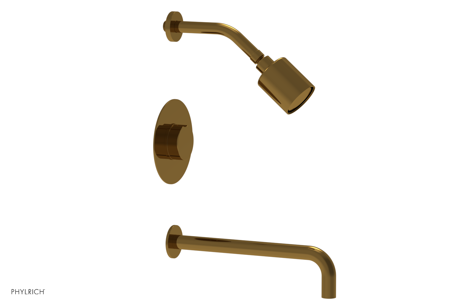 CIRC 12" Pressure Balance Tub and Shower Set - Round Handle 250-26-12