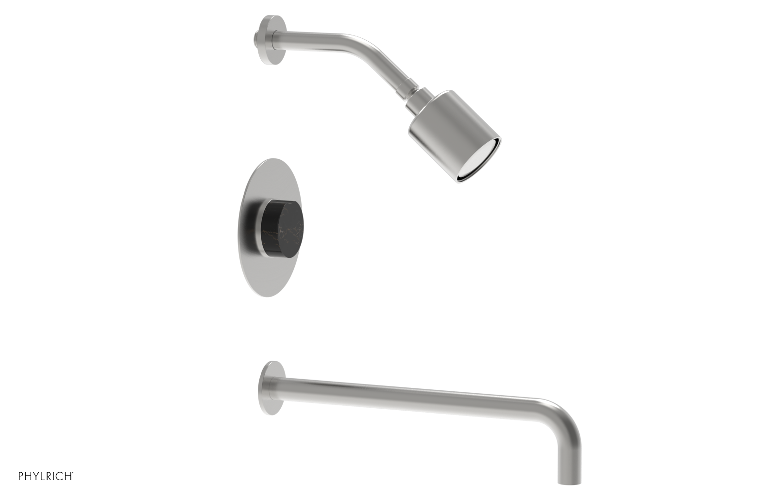 CIRC 14" Pressure Balance Tub and Shower Set - Marble Handle 250-28-14