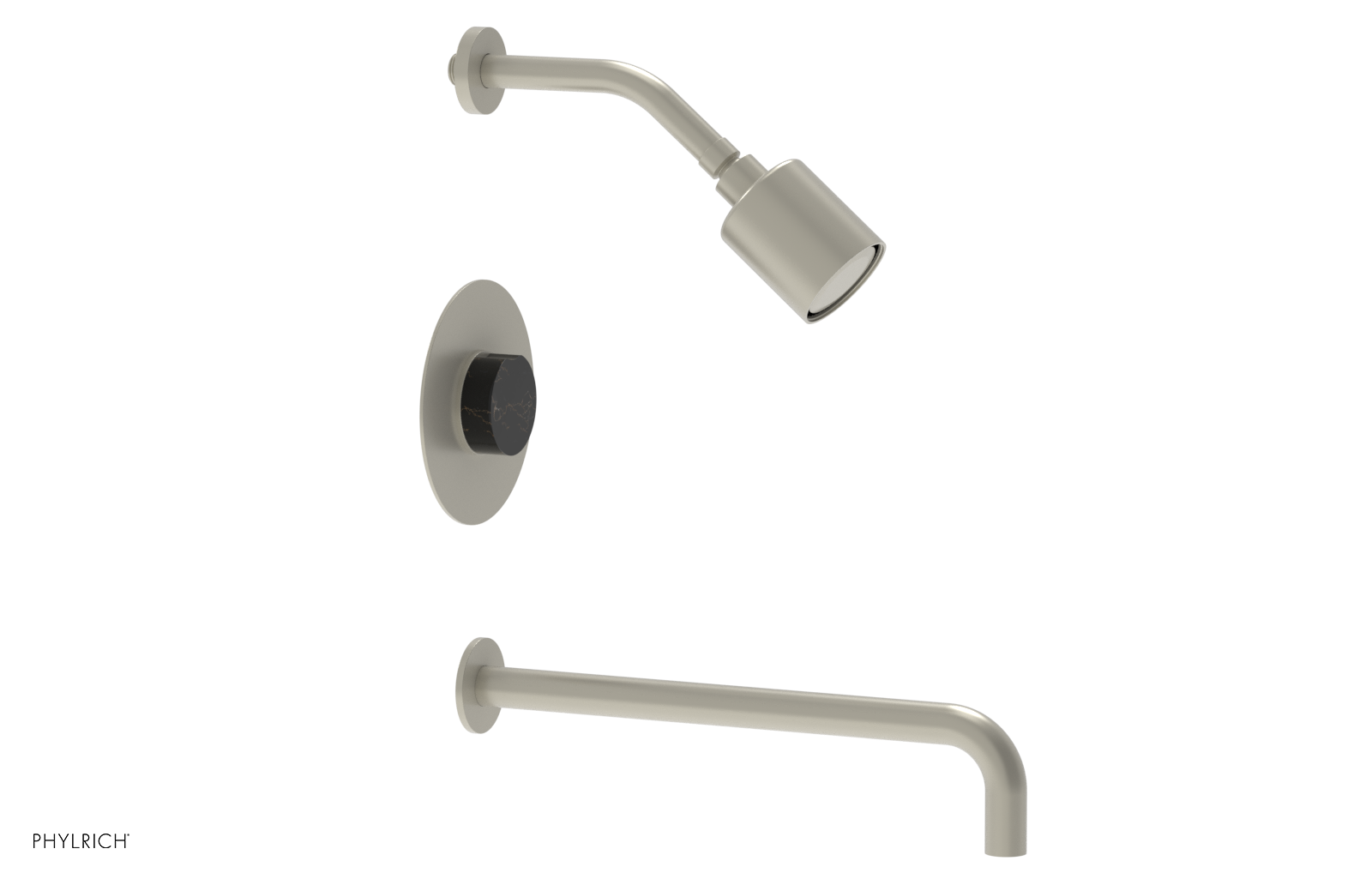 CIRC 14" Pressure Balance Tub and Shower Set - Marble Handle 250-28-14