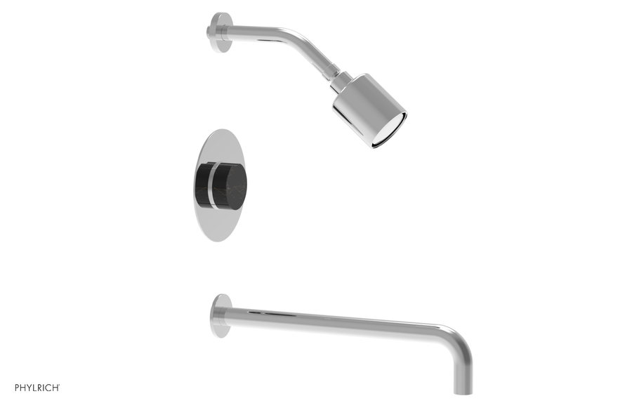 CIRC 14" Pressure Balance Tub and Shower Set - Marble Handle 250-28-14