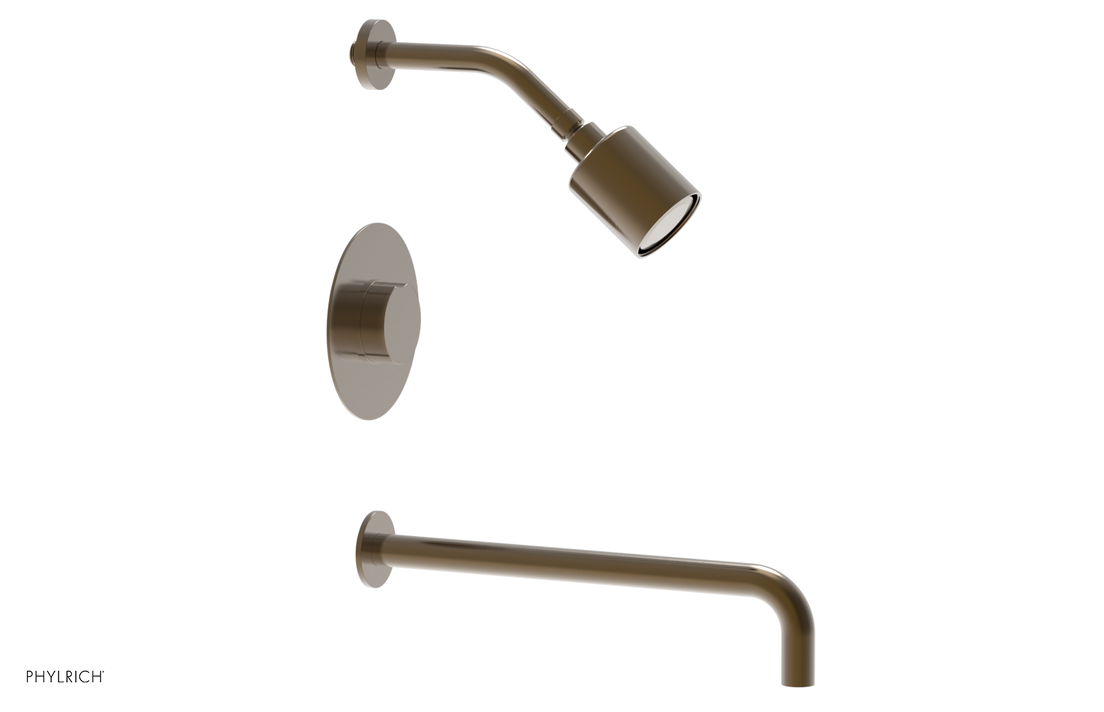 CIRC 14" Pressure Balance Tub and Shower Set - Round Handle 250-26-14
