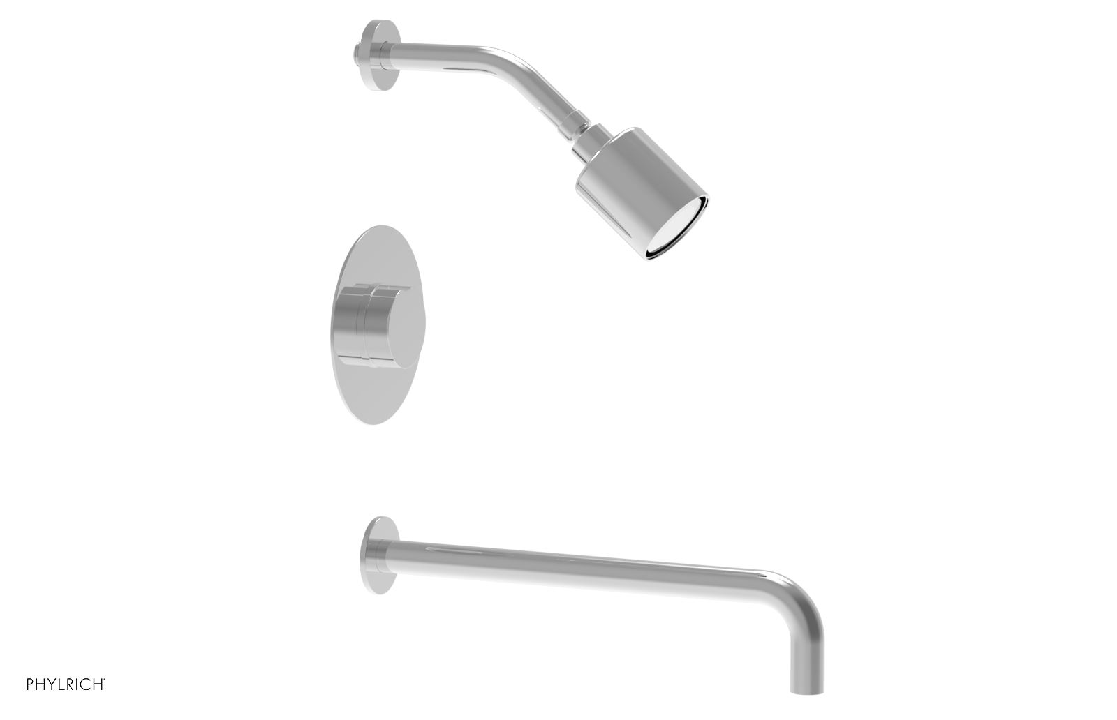 CIRC 14" Pressure Balance Tub and Shower Set - Round Handle 250-26-14