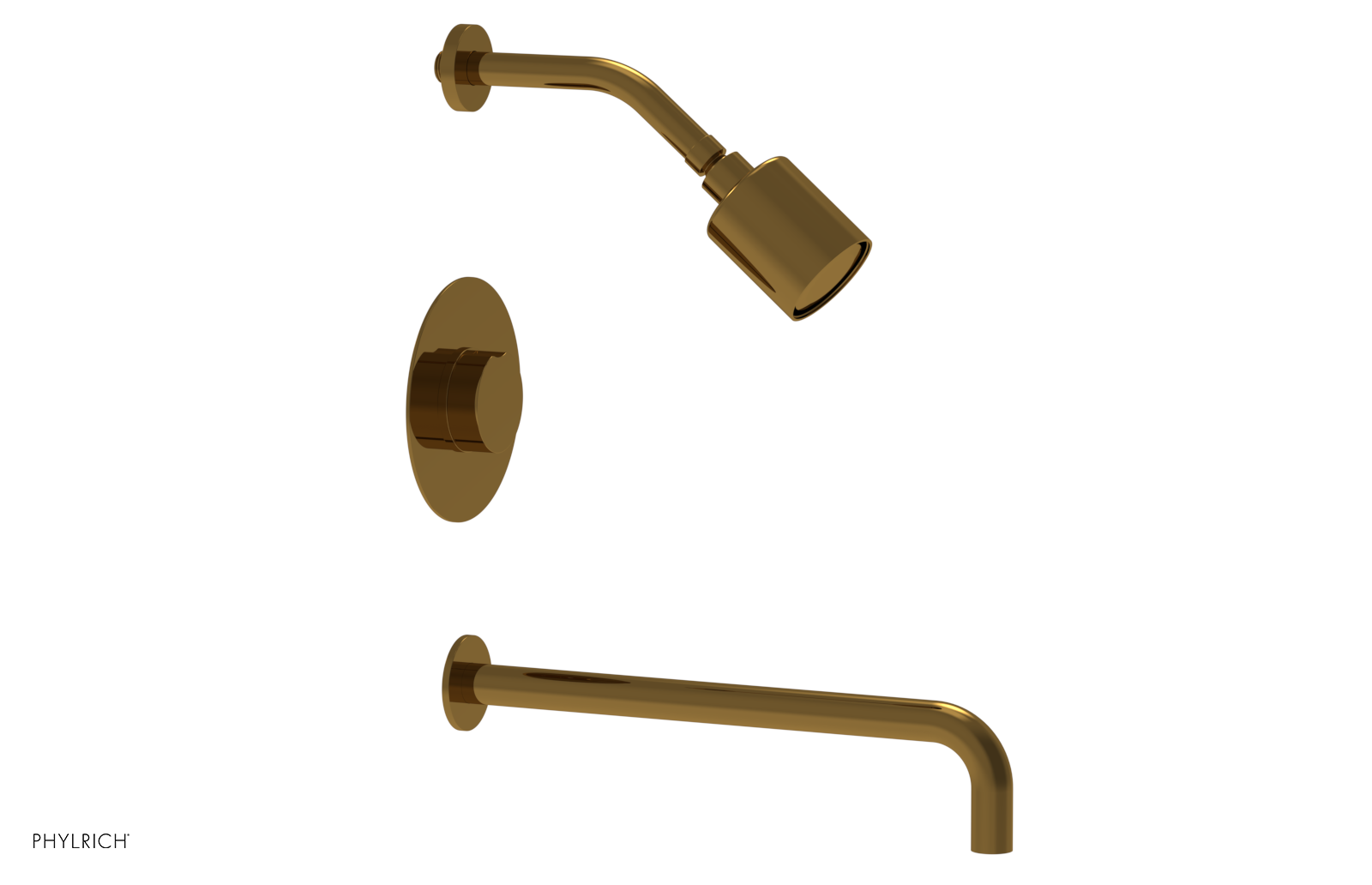 CIRC 14" Pressure Balance Tub and Shower Set - Round Handle 250-26-14