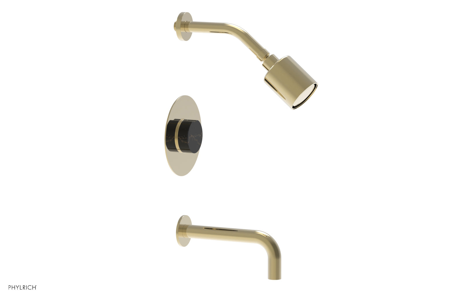 CIRC Pressure Balance Tub and Shower Set - Marble Handle 250-28