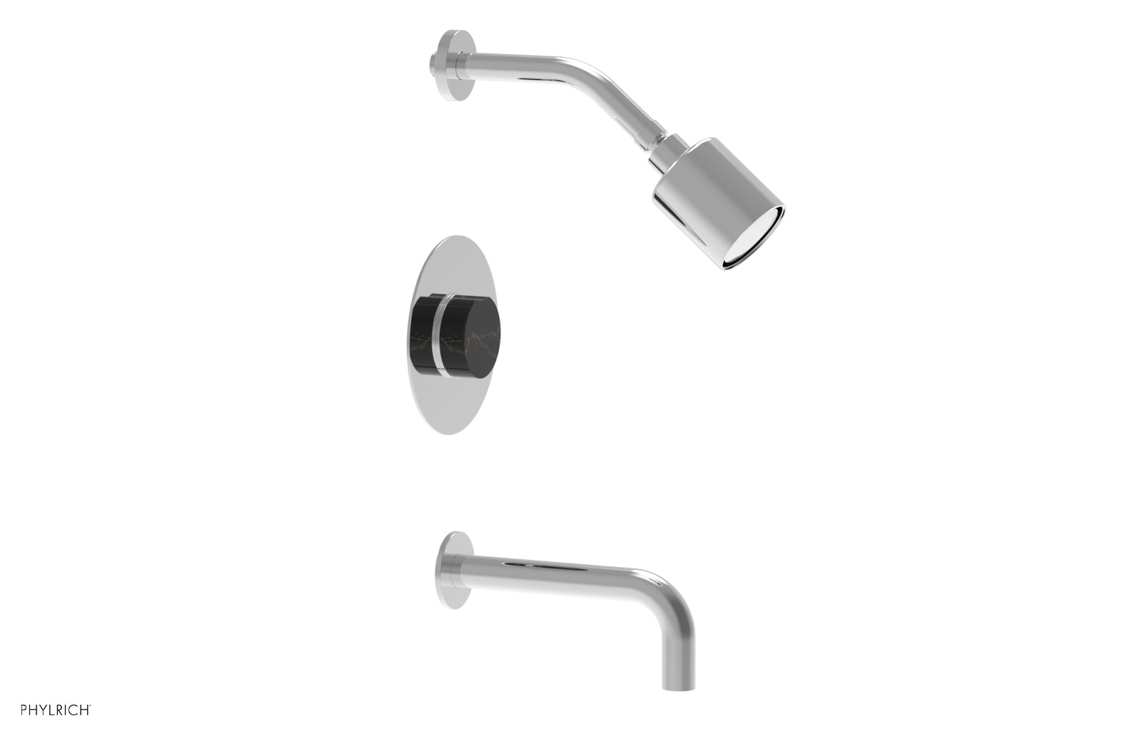 CIRC Pressure Balance Tub and Shower Set - Marble Handle 250-28