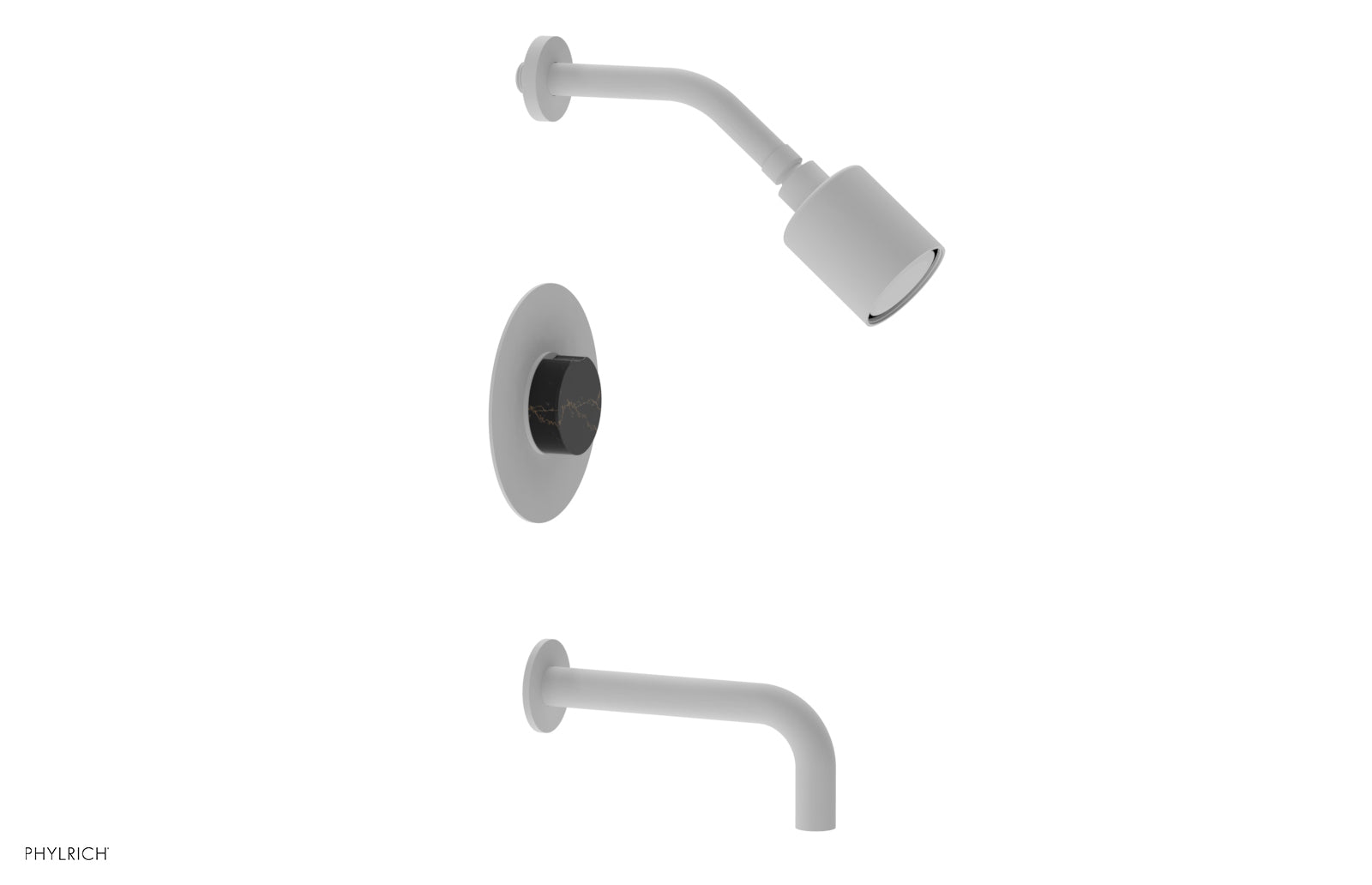 CIRC Pressure Balance Tub and Shower Set - Marble Handle 250-28