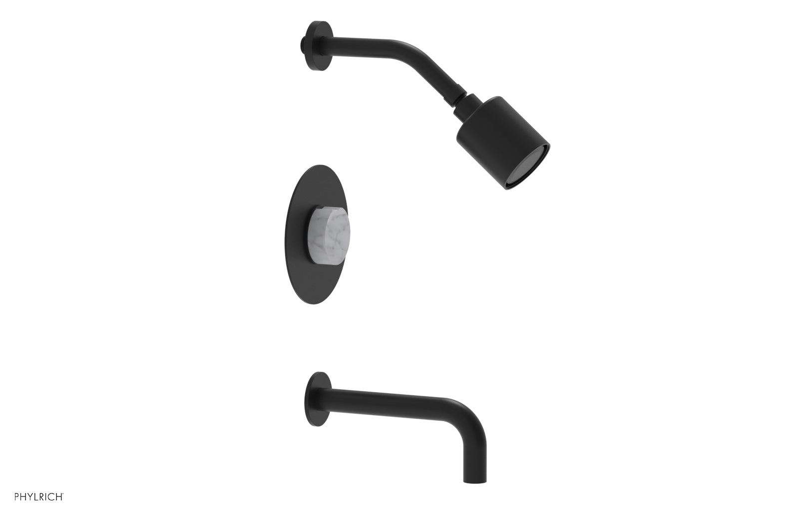 CIRC Pressure Balance Tub and Shower Set - Marble Handle 250-28