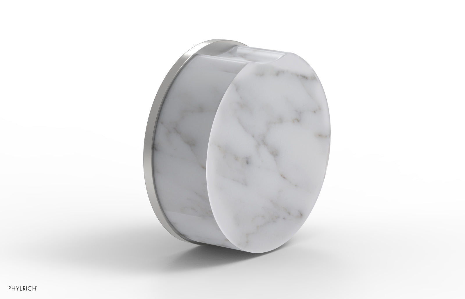 CIRC - Volume Control/Diverter Trim - White Marble Handle 250-37