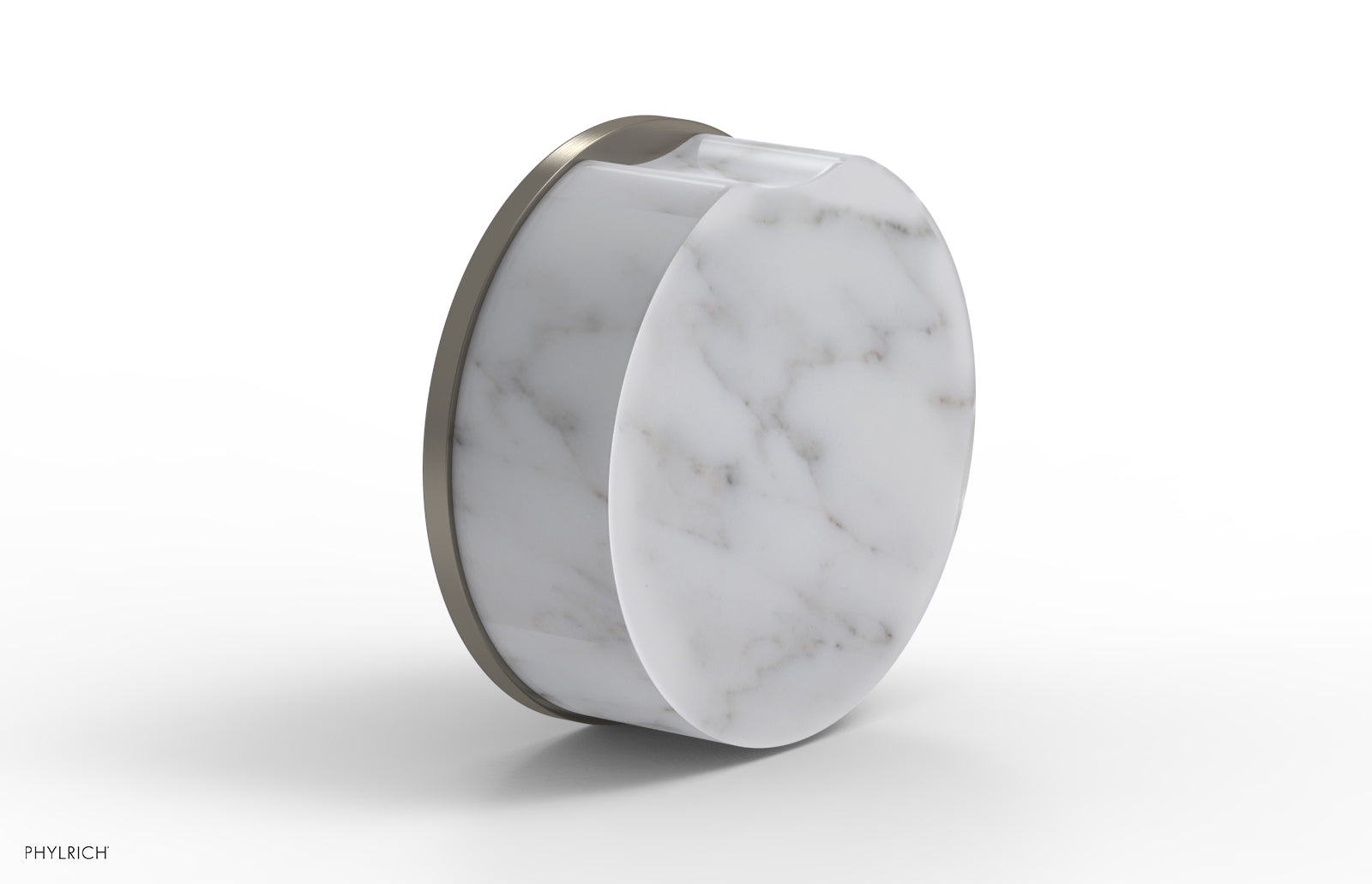 CIRC - Volume Control/Diverter Trim - White Marble Handle 250-37
