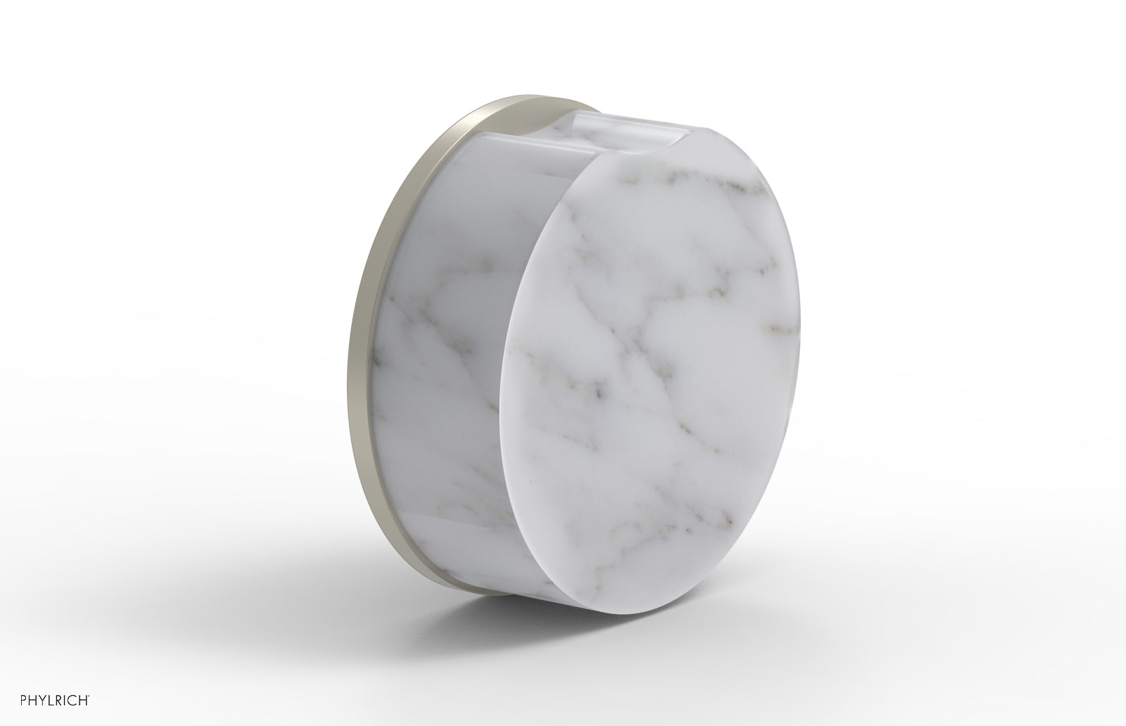 CIRC - Volume Control/Diverter Trim - White Marble Handle 250-37