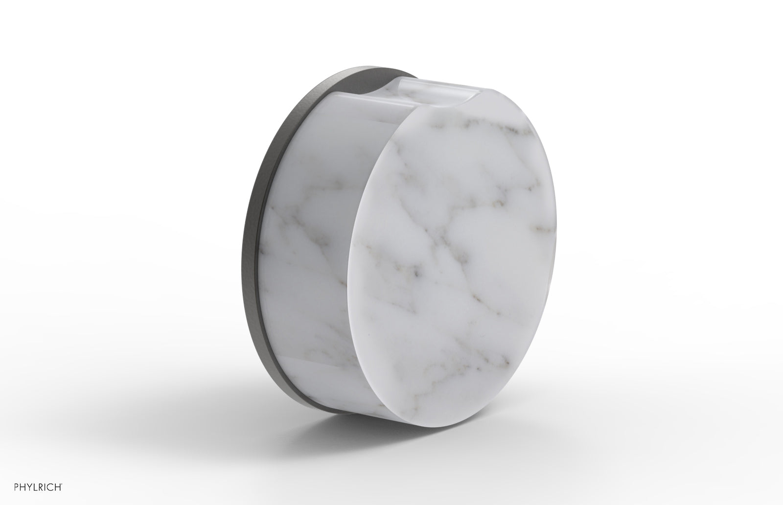 CIRC - Volume Control/Diverter Trim - White Marble Handle 250-37
