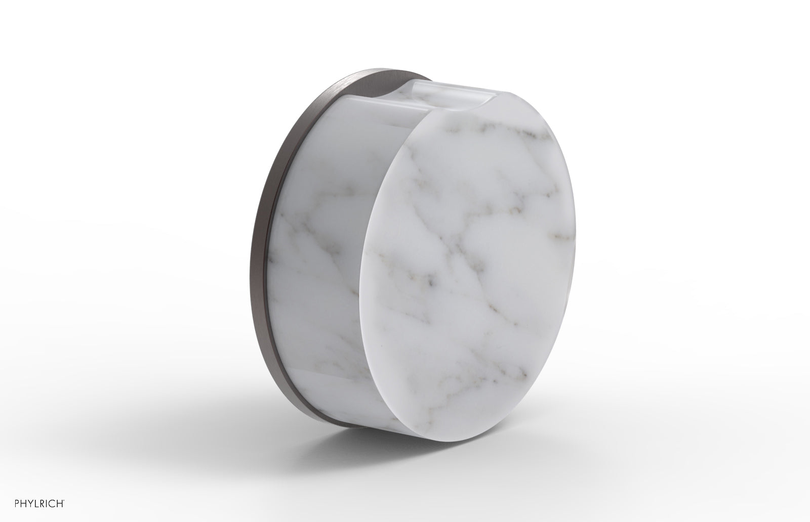 CIRC - Volume Control/Diverter Trim - White Marble Handle 250-37