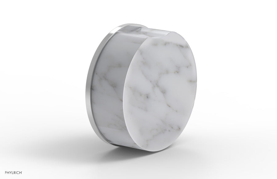 CIRC - Volume Control/Diverter Trim - White Marble Handle 250-37