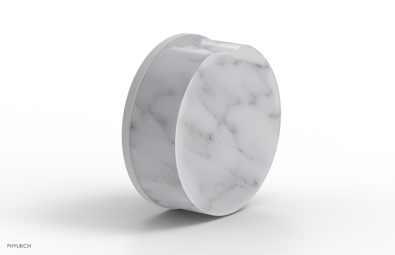 CIRC - Volume Control/Diverter Trim - White Marble Handle 250-37