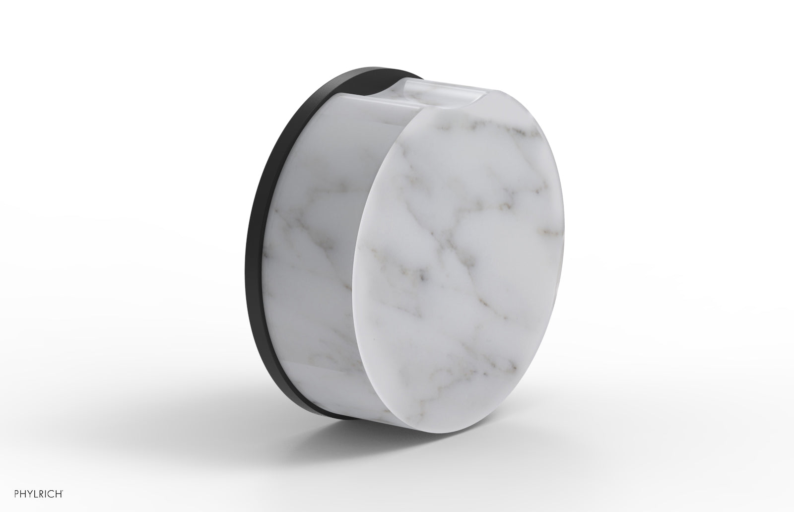 CIRC - Volume Control/Diverter Trim - White Marble Handle 250-37