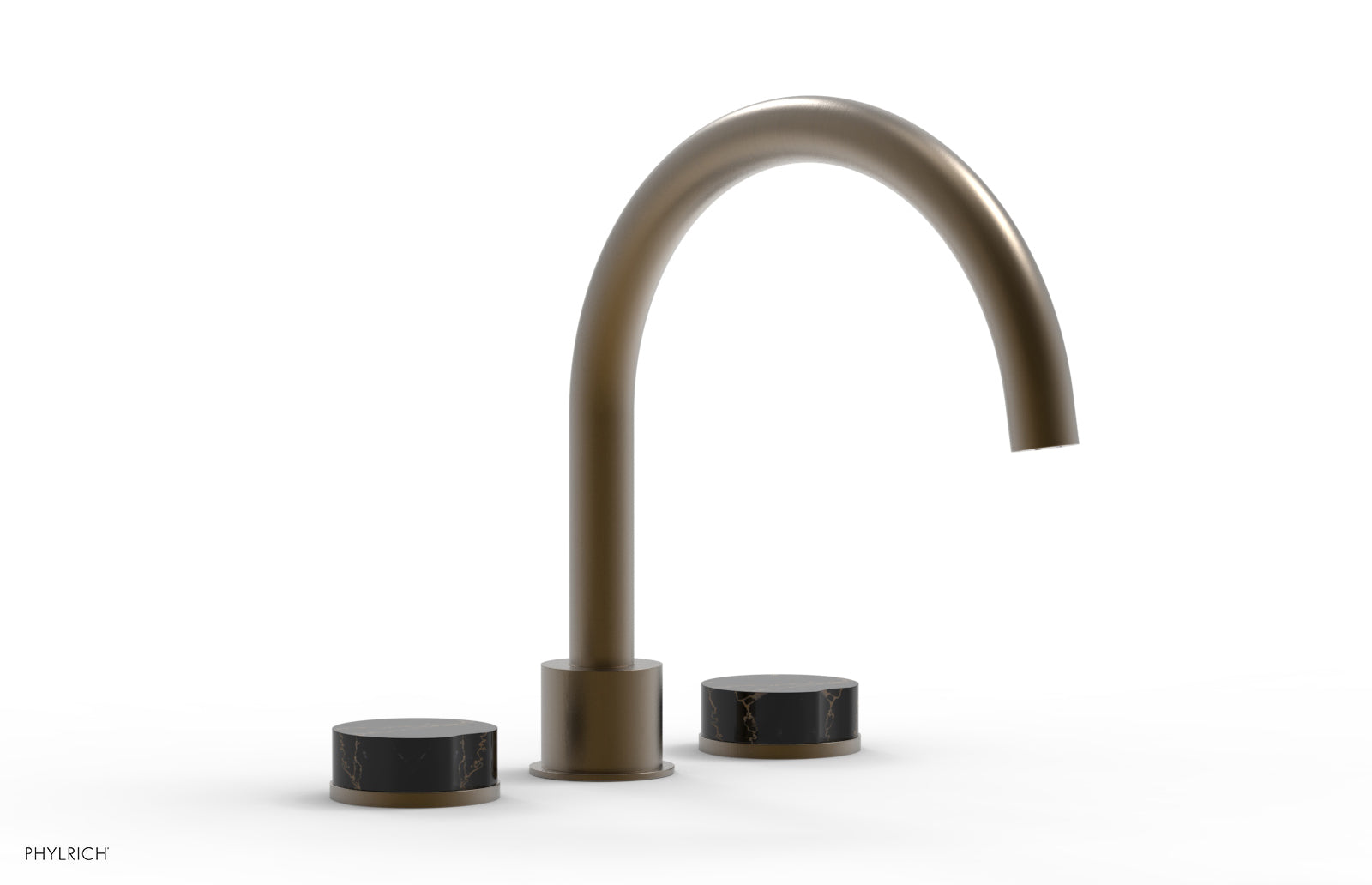 CIRC - Deck Tub Set - High Spout Marble Handles 250-42