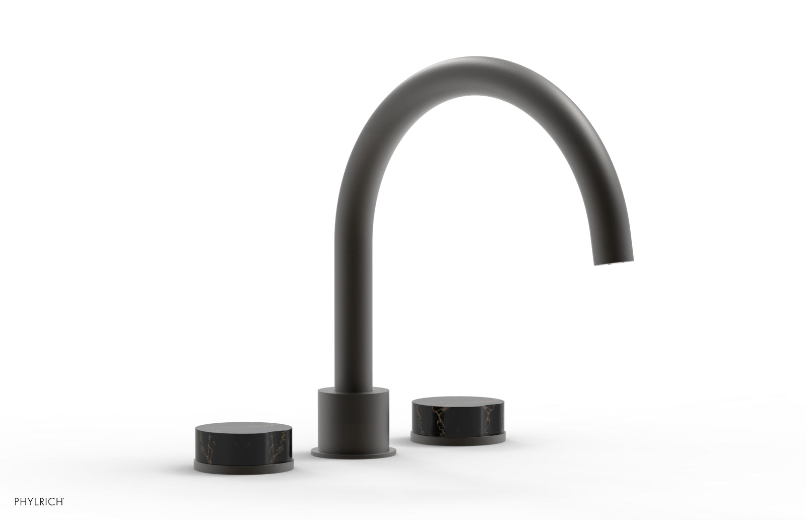 CIRC - Deck Tub Set - High Spout Marble Handles 250-42