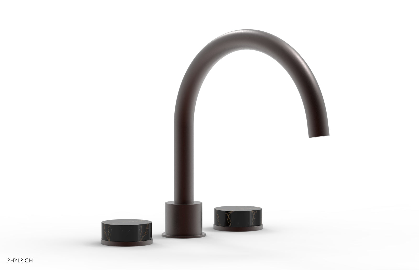 CIRC - Deck Tub Set - High Spout Marble Handles 250-42