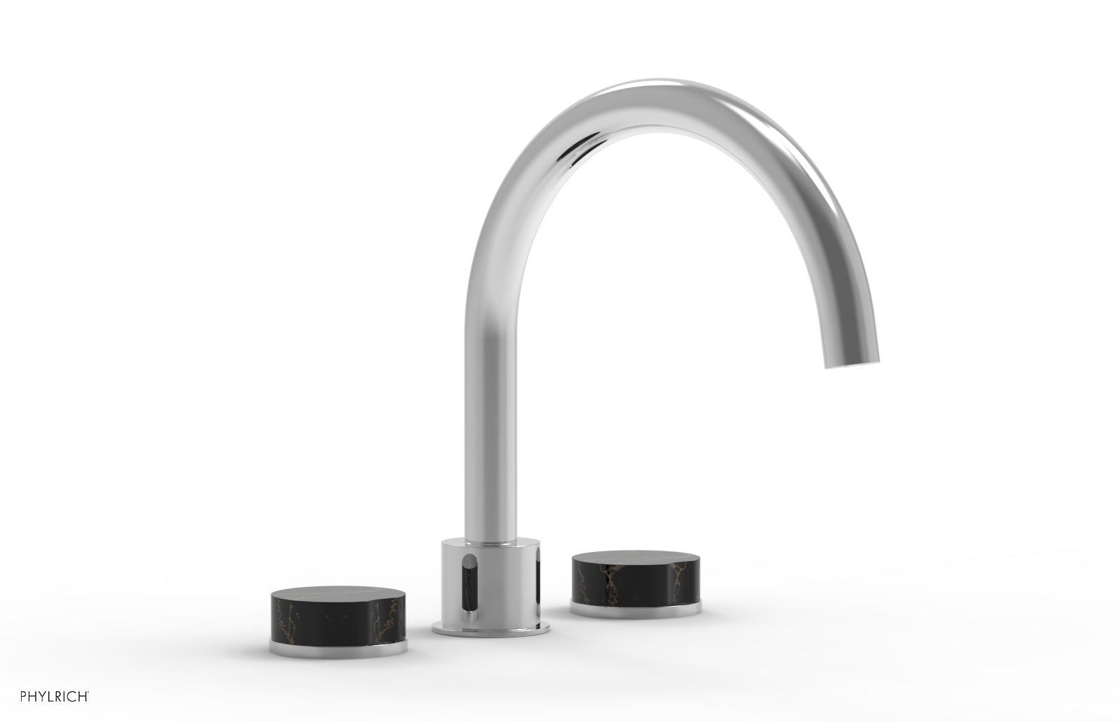 CIRC - Deck Tub Set - High Spout Marble Handles 250-42